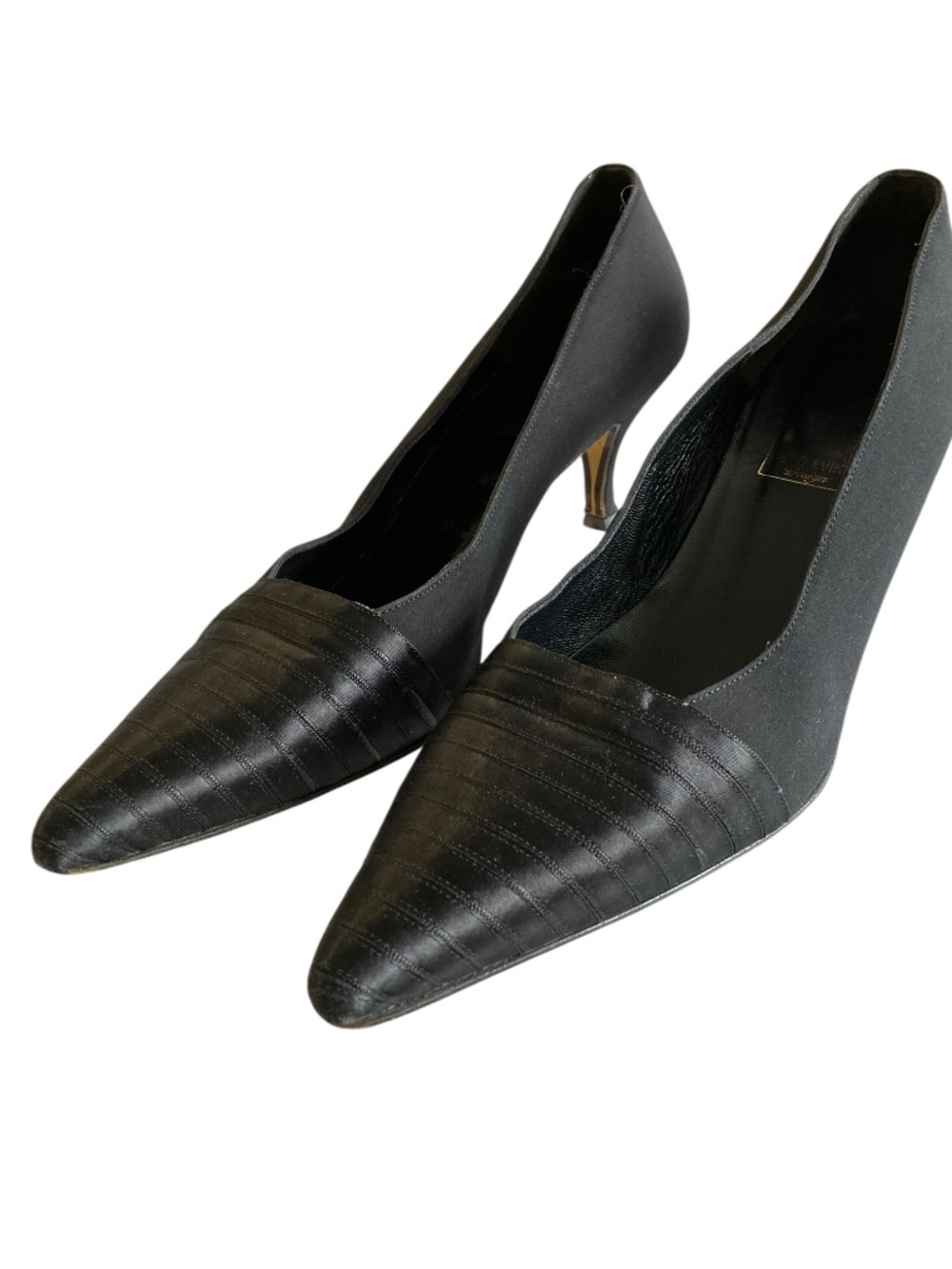 REED EVINS Kitten Heels Satin Toes Dress Shoes